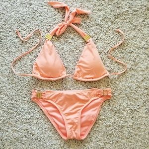 Bar III peach women's XS bikini set